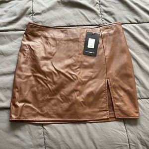 Fashion Nova faux leather skirt